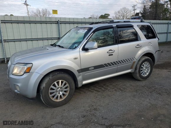 2009 Mercury Mariner Premier with VIN 4M2CU87709KJ06169, listed as a Copart auction lot 45117035 with 208,223 mi miles and Salvage Title. Bid and sale history available at carsss.com. Image 1.