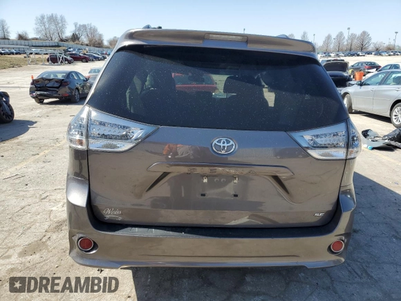 2015 Toyota Sienna SE with VIN 5TDXK3DC2FS629568, listed as a Copart auction lot 48171645 with 114,608 mi miles and Salvage title. Bid and sale history available at DreamBid. Image 6.