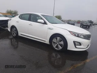 2015 Kia Optima EX with VIN KNAGN4AD7F5081869, listed as a Copart auction lot 55266585 with 106,830 mi miles and Salvage title. Bid and sale history available at DreamBid. Image 4.