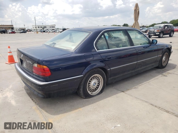1997 BMW 7 Series 740il with VIN WBAGJ8324VDM02317, listed as a Copart auction lot 64879564 with 107,365 mi miles and Salvage Title. Bid and sale history available at carsss.com. Image 3.