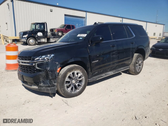 2023 Chevrolet Tahoe LS with VIN 1GNSCMKD5PR282527, listed as a Copart auction lot 70961074 with 14,132 mi miles and Salvage Title. Bid and sale history available at carsss.com. Image 1.