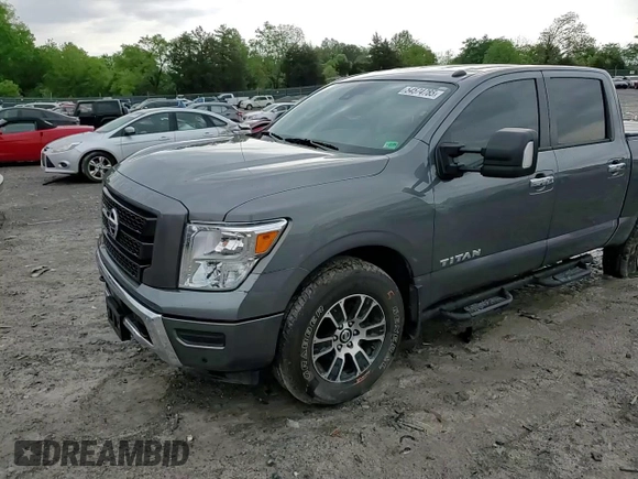 2021 Nissan Titan SV with VIN 1N6AA1ED8MN534176, listed as a Copart auction lot 54574785 with 25,360 mi miles and Salvage title. Bid and sale history available at DreamBid. Image 13.