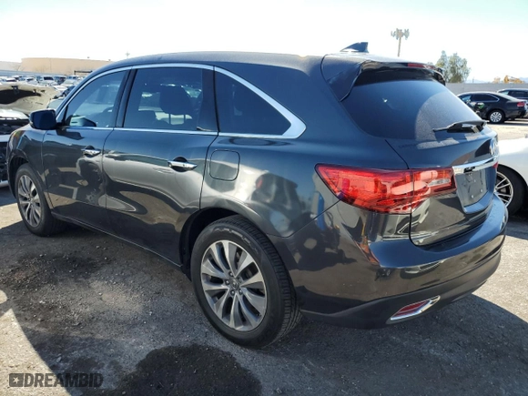 2014 Acura MDX Tech Pkg with VIN 5FRYD3H49EB005026, listed as a Copart auction lot 50574725 with 122,881 mi miles and Salvage Title. Bid and sale history available at carsss.com. Image 2.