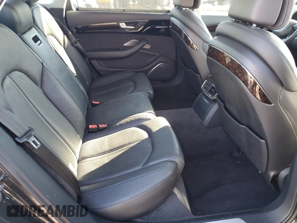 2012 Audi A8 with VIN WAURVAFD8CN004536, listed as a Copart auction lot 45173125 with 143,000 mi miles and Salvage title. Bid and sale history available at DreamBid. Image 10.