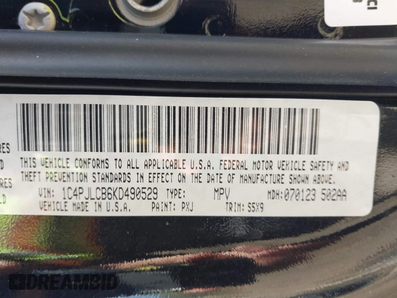 2019 Jeep Cherokee Latitude with VIN 1C4PJLCB6KD490529, listed as a IAAI auction lot 41890940 with 113,147 mi miles. Bid and sale history available at carsss.com. Image 9.