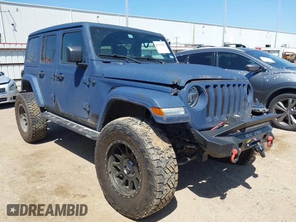 2022 Jeep Wrangler Unlimited Sahara with VIN 1C4HJXEN1NW262546, listed as a IAAI auction lot 41975925 with 17,994 mi miles and . Bid and sale history available at DreamBid. Image 1.