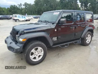 2019 Jeep Wrangler Unlimited Sport S with VIN 1C4HJXDG4KW641619, listed as a Copart auction lot 62551685 with 69,731 mi miles and Non repairable. Bid and sale history available at DreamBid. Image 1.