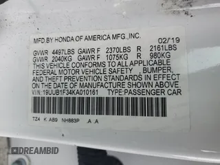 2019 Acura TLX with VIN 19UUB1F34KA010161, listed as a Copart auction lot 87157924 with 105,427 mi miles and Salvage Title. Bid and sale history available at carsss.com. Image 12.