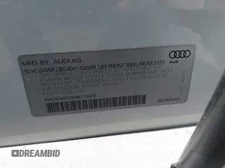 2017 Audi A8 Sport with VIN WAU43AFD3HN010445, listed as a IAAI auction lot 42714864 with 106,748 mi miles and . Bid and sale history available at DreamBid. Image 9.