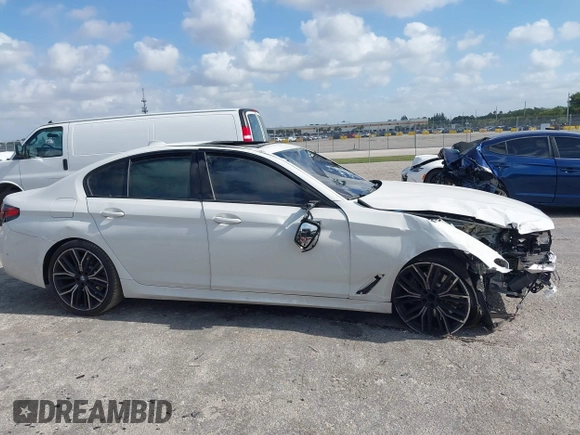 2021 BMW 5 Series 530i with VIN WBA53BH01MWX02468, listed as a IAAI auction lot 42115308 with 26,649 mi miles and . Bid and sale history available at DreamBid. Image 14.