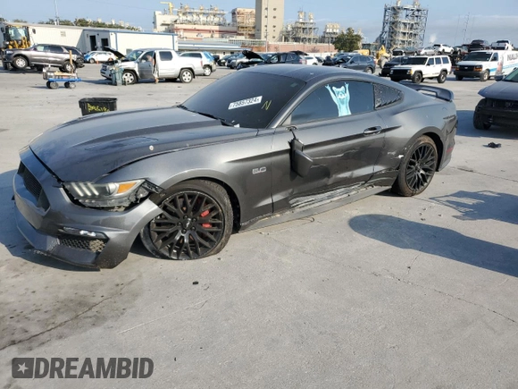 2015 Ford Mustang GT with VIN 1FA6P8CF6F5350142, listed as a Copart auction lot 75857324 with Not Provided miles and Salvage Title. Bid and sale history available at carsss.com. Image 1.
