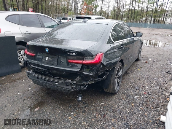 2021 BMW 3 Series 330i with VIN 3MW5R1J08M8B98335, listed as a IAAI auction lot 41741559 with 48,430 mi miles. Bid and sale history available at carsss.com. Image 4.