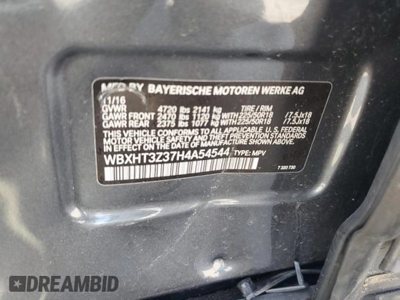 2017 BMW X1 xDrive28i z VIN WBXHT3Z37H4A54544, wystawiony jako Copart lot #55019535 z przebiegiem 76 822 mil mil oraz Szkoda całkowita • Salvage title. Historia ofert i sprzedaży dostępna na DreamBid. Obrazek 12.