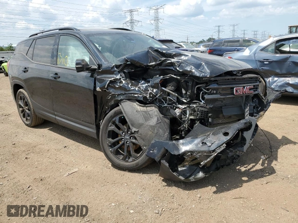 2021 GMC Terrain SLT with VIN 3GKALVEV7ML373868, listed as a Copart auction lot 60716075 with Not provided miles and Salvage title. Bid and sale history available at DreamBid. Image 4.