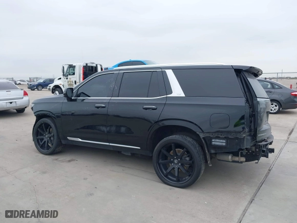 2021 Cadillac Escalade Premium Luxury with VIN 1GYS3CKL2MR163981, listed as a IAAI auction lot 41593007 with 61,753 mi miles. Bid and sale history available at carsss.com. Image 14.