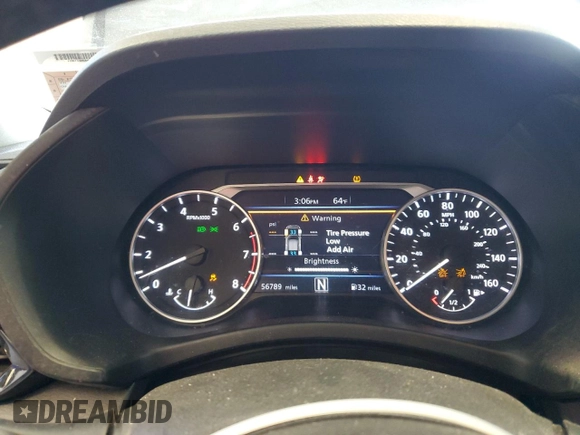 2022 Nissan Sentra SV with VIN 3N1AB8CV3NY206885, listed as a Copart auction lot 50695795 with 56,789 mi miles and Salvage Title. Bid and sale history available at DreamBid. Image 9.