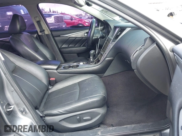 2014 Infiniti Q50 with VIN JN1BV7AP5EM688434, listed as a IAAI auction lot 41548512 with 110,846 mi miles. Bid and sale history available at carsss.com. Image 5.