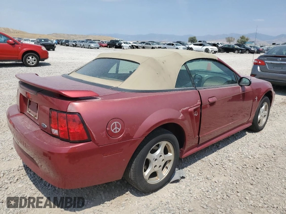 2003 Ford Mustang Deluxe with VIN 1FAFP44493F401306, listed as a Copart auction lot 65982655 with 117,513 mi miles and Clean title. Bid and sale history available at DreamBid. Image 3.