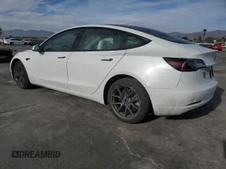 2021 Tesla Model 3 Standard Range Plus with VIN 5YJ3E1EA0MF858839, listed as a Copart auction lot 43784445 with 109,772 mi miles and Salvage Title. Bid and sale history available at DreamBid. Image 2.