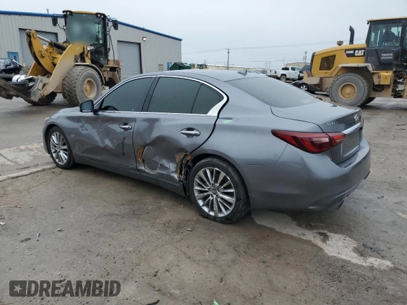 2018 Infiniti Q50 Luxe with VIN JN1EV7AP4JM367007, listed as a Copart auction lot 43413255 with 90,694 mi miles and Salvage title. Bid and sale history available at DreamBid. Image 2.