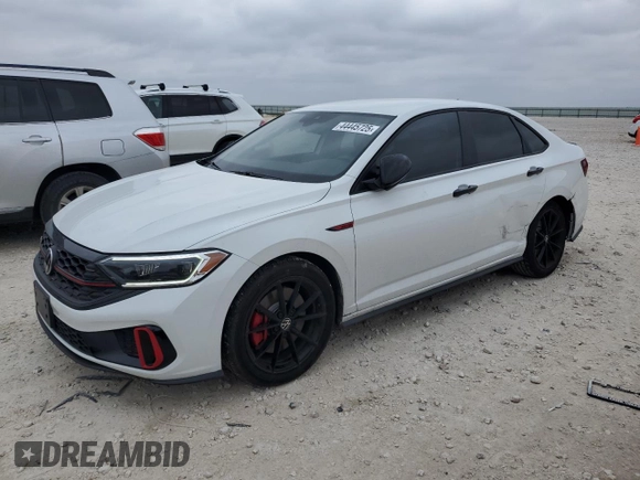 2024 Volkswagen Jetta 40th Anniversary Edition with VIN 3VW8T7BUXRM036014, listed as a Copart auction lot 44445725 with 4,625 mi miles and Salvage title. Bid and sale history available at DreamBid. Image 1.