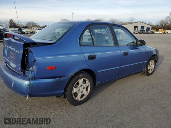 2001 Hyundai Accent GL with VIN KMHCG45C11U193879, listed as a Copart auction lot 37525334 with 150,951 mi miles and Salvage Title. Bid and sale history available at carsss.com. Image 3.