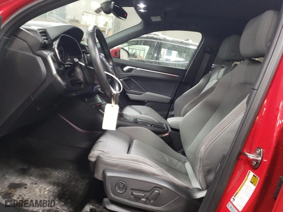 2021 Audi Q3 S line Premium Plus with VIN WA1EECF31M1102153, listed as a Copart auction lot 48142425 with 41,096 mi miles and Salvage Title. Bid and sale history available at carsss.com. Image 7.