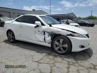 2010 Lexus IS 250 C with VIN JTHFF2C23A2508307, listed as a Copart auction lot 58031435 with 75,331 mi miles and Salvage title. Bid and sale history available at DreamBid. Image 4.