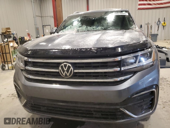 2022 Volkswagen Atlas 3.6L V6 SEL R-Line with VIN 1V2AR2CA0NC516051, listed as a Copart auction lot 88818005 with 37,471 mi miles and Salvage Title. Bid and sale history available at carsss.com. Image 5.