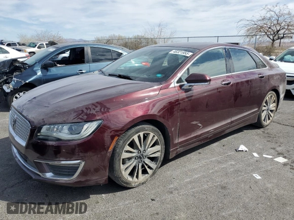 2017 Lincoln MKZ Hybrid Reserve with VIN 3LN6L5MUXHR639473, listed as a Copart auction lot 46321955 with 66,382 mi miles and Salvage Title. Bid and sale history available at DreamBid. Image 1.