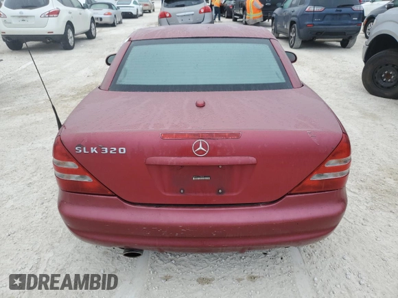 2001 Mercedes-Benz SLK-Class with VIN WDBKK65FX1F182919, listed as a Copart auction lot 76783614 with Not Provided miles and Non Repairable. Bid and sale history available at carsss.com. Image 6.