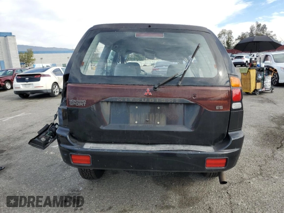 2000 Mitsubishi Montero Sport ES with VIN JA4LS21HXYP819022, listed as a Copart auction lot 43580855 with 0 mi miles and Salvage Title. Bid and sale history available at carsss.com. Image 6.
