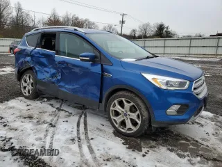 2019 Ford Escape Titanium with VIN 1FMCU9J96KUA01289, listed as a Copart auction lot 44680995 with 93,000 mi miles and Salvage Title. Bid and sale history available at carsss.com. Image 4.