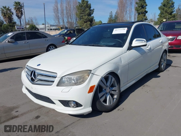 2009 Mercedes-Benz C-Class 3.5L Sport with VIN WDDGF56X39R068497, listed as a IAAI auction lot 41777330 with 123,790 mi miles. Bid and sale history available at carsss.com. Image 2.