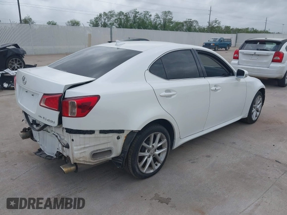 2012 Lexus IS 250 with VIN JTHCF5C27C5060417, listed as a IAAI auction lot 41938870 with 72,010 mi miles and . Bid and sale history available at DreamBid. Image 4.