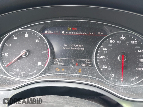 2016 Audi A6 2.0T Premium Plus with VIN WAUGFAFC6GN055826, listed as a IAAI auction lot 42011778 with 98,210 mi miles. Bid and sale history available at carsss.com. Image 7.