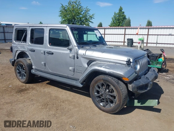 2018 Jeep Wrangler Unlimited Sahara z VIN 1C4HJXEG2JW124882, wystawiony jako IAAI lot #42437816 z przebiegiem Nie podano mil oraz . Historia ofert i sprzedaży dostępna na DreamBid. Obrazek 1.
