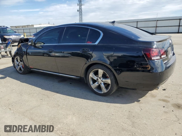 2008 Lexus GS 350 with VIN JTHBE96SX80039745, listed as a Copart auction lot 46442225 with 202,974 mi miles and Salvage Title. Bid and sale history available at carsss.com. Image 2.