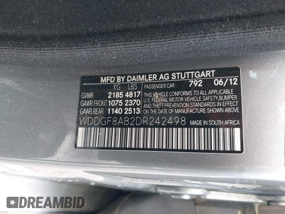 2013 Mercedes-Benz C 300 Sport с VIN WDDGF8AB2DR242498, выставлен на аукционе IAAI как лот 42588574 с пробегом 143 898 миль миль и . История ставок и продаж доступна на DreamBid. Изображение 9.