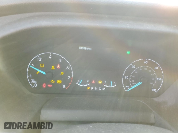 2020 Ford Transit Cargo with VIN 1FTBR1C86LKB23915, listed as a Copart auction lot 80862784 with 81,919 mi miles and Salvage Title. Bid and sale history available at DreamBid. Image 9.