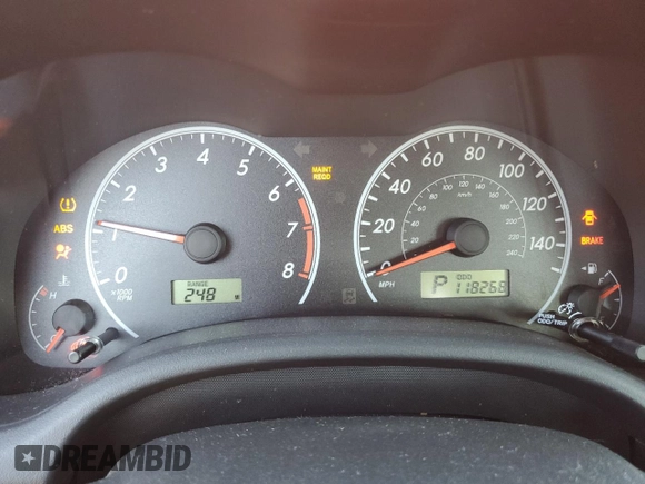 2009 Toyota Corolla with VIN 1NXBU40E49Z102824, listed as a Copart auction lot 53402685 with 118,268 mi miles and Salvage Title. Bid and sale history available at carsss.com. Image 9.
