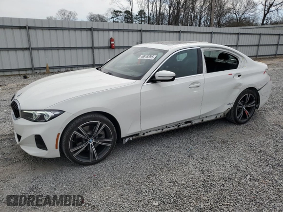 2024 BMW 3 Series 330i with VIN 3MW69FF01R8D80766, listed as a Copart auction lot 46919395 with 17,774 mi miles and Salvage Title. Bid and sale history available at carsss.com. Image 1.