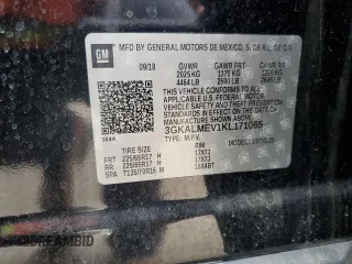 2019 GMC Terrain SLE with VIN 3GKALMEV1KL171065, listed as a Copart auction lot 54827825 with 78,954 mi miles and Clean title. Bid and sale history available at DreamBid. Image 12.