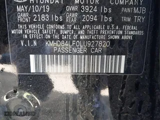 2020 Hyundai Elantra SEL with VIN KMHD84LF0LU927820, listed as a IAAI auction lot 41645762 with 47,111 mi miles. Bid and sale history available at carsss.com. Image 9.