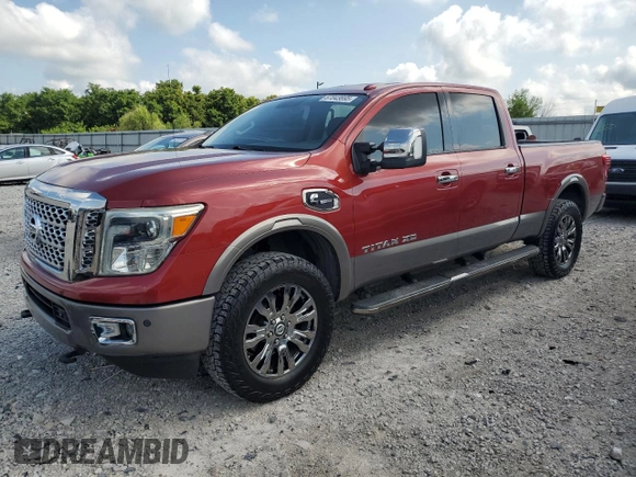 2016 Nissan Titan Pro-4X z VIN 1N6BA1F49GN500013, wystawiony jako Copart lot #67043695 z przebiegiem 93 034 mil mil oraz Nie do naprawy • Non repairable. Historia ofert i sprzedaży dostępna na DreamBid. Obrazek 1.