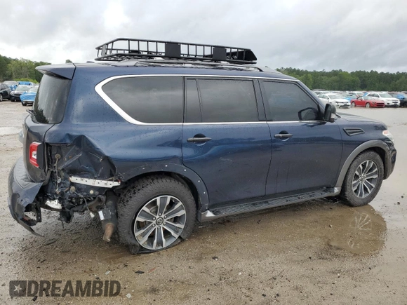 2020 Nissan Armada SL with VIN JN8AY2ND0LX017322, listed as a Copart auction lot 65927154 with 96,795 mi miles and Salvage Title. Bid and sale history available at carsss.com. Image 3.