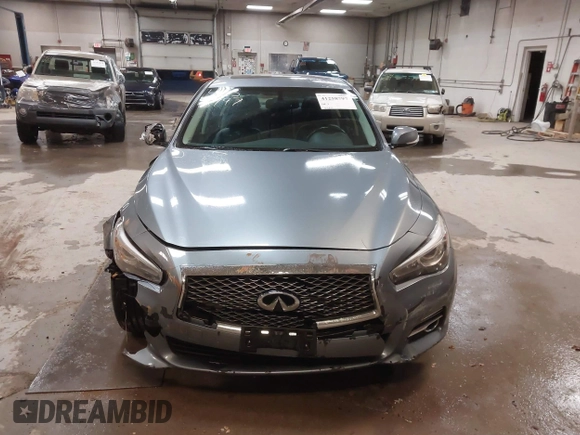 2015 Infiniti Q50 Premium with VIN JN1BV7AR2FM414613, listed as a IAAI auction lot 41258797 with 162,822 mi miles. Bid and sale history available at carsss.com. Image 12.