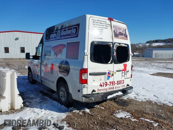 2017 Nissan NV Cargo SV with VIN 1N6AF0LY6HN805503, listed as a IAAI auction lot 41309057 with Not Provided miles and . Bid and sale history available at DreamBid. Image 3.