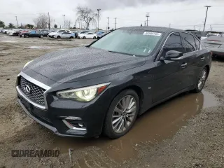 2019 Infiniti Q50 3.0t LUXE with VIN JN1EV7AP4KM517280, listed as a Copart auction lot 48380165 with 81,315 mi miles and Salvage Title. Bid and sale history available at carsss.com. Image 1.