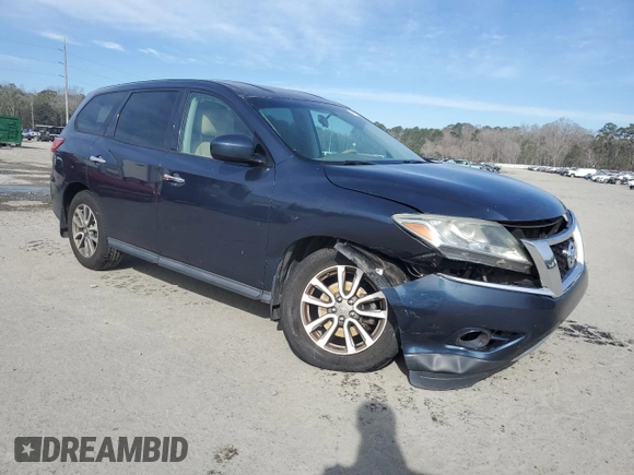 2013 Nissan Pathfinder SL with VIN 5N1AR2MN3DC671576, listed as a Copart auction lot 46727815 with 124,834 mi miles and Salvage Title. Bid and sale history available at DreamBid. Image 4.